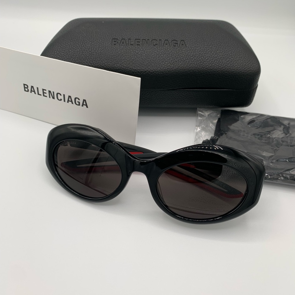 Balenciaga Havana Oval Hybrid Sunglasses (NIB) - Picture 2 of 7